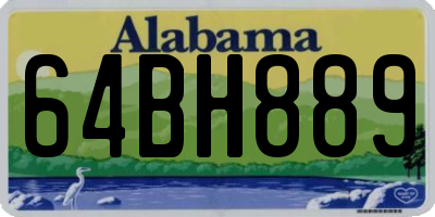 AL license plate 64BH889