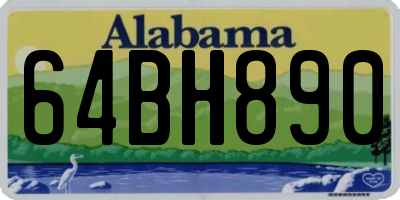 AL license plate 64BH890