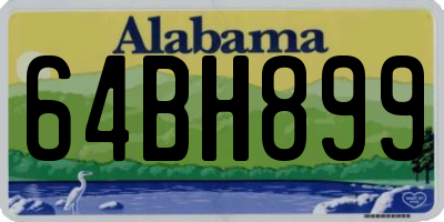 AL license plate 64BH899