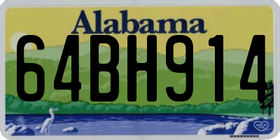 AL license plate 64BH914