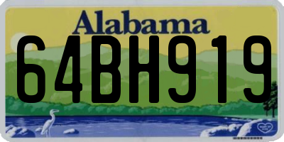 AL license plate 64BH919