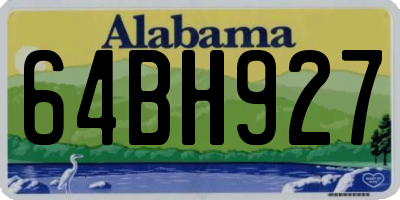 AL license plate 64BH927