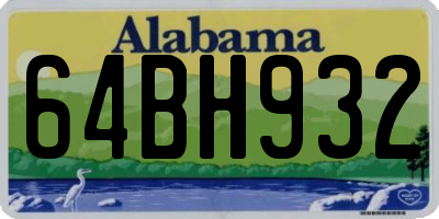 AL license plate 64BH932