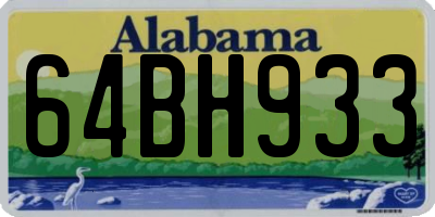 AL license plate 64BH933