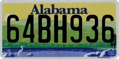 AL license plate 64BH936