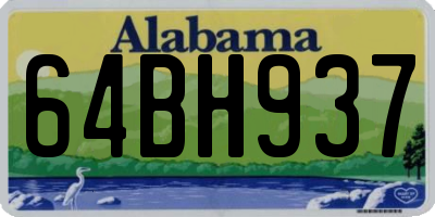 AL license plate 64BH937