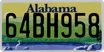 AL license plate 64BH958
