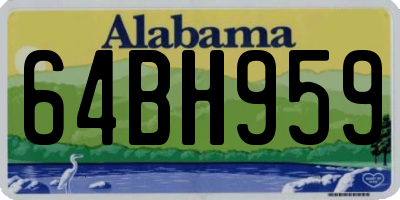 AL license plate 64BH959