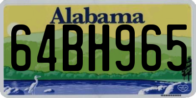 AL license plate 64BH965