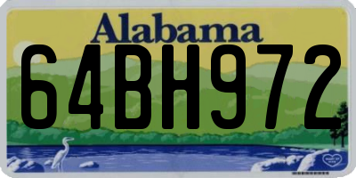 AL license plate 64BH972