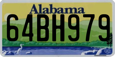 AL license plate 64BH979