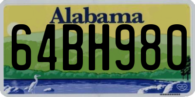 AL license plate 64BH980