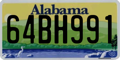 AL license plate 64BH991