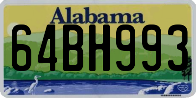 AL license plate 64BH993