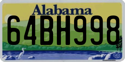 AL license plate 64BH998
