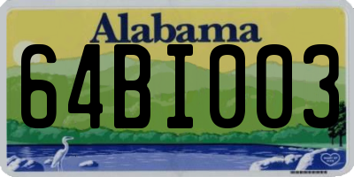 AL license plate 64BI003