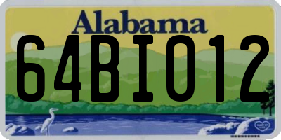 AL license plate 64BI012