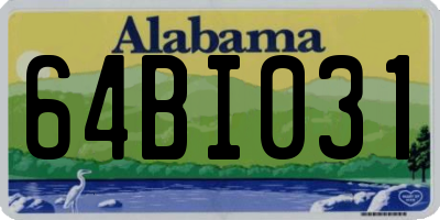 AL license plate 64BI031