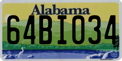 AL license plate 64BI034