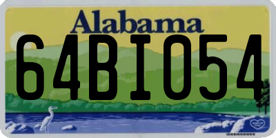 AL license plate 64BI054