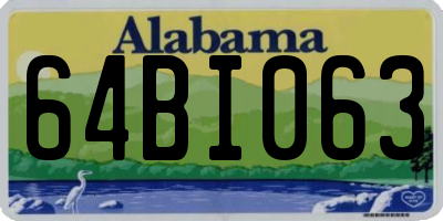 AL license plate 64BI063