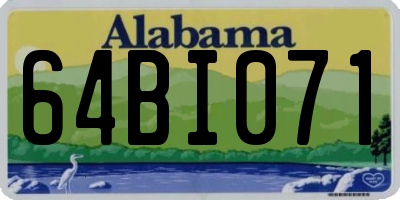 AL license plate 64BI071