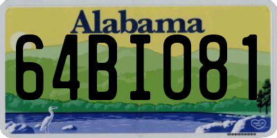 AL license plate 64BI081