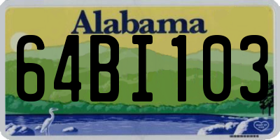 AL license plate 64BI103