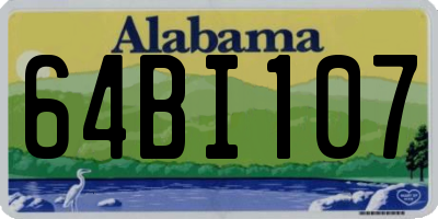 AL license plate 64BI107