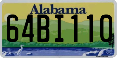 AL license plate 64BI110