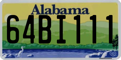 AL license plate 64BI111