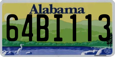 AL license plate 64BI113