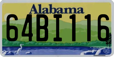 AL license plate 64BI116