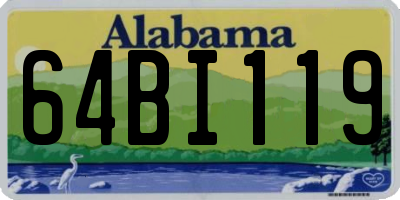 AL license plate 64BI119