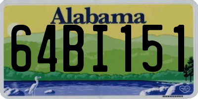 AL license plate 64BI151
