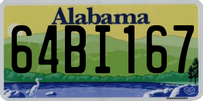 AL license plate 64BI167