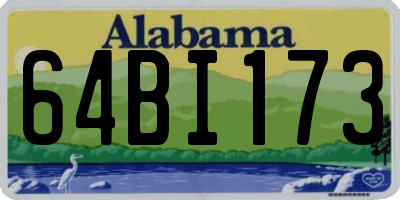 AL license plate 64BI173