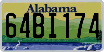 AL license plate 64BI174