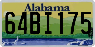 AL license plate 64BI175