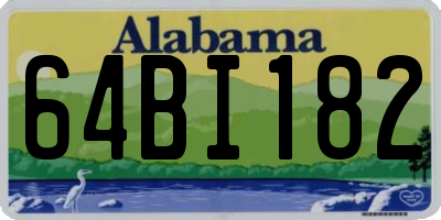 AL license plate 64BI182