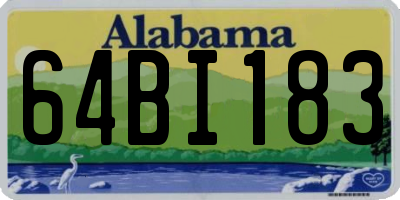 AL license plate 64BI183
