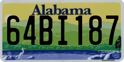 AL license plate 64BI187