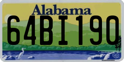 AL license plate 64BI190