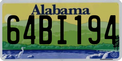 AL license plate 64BI194