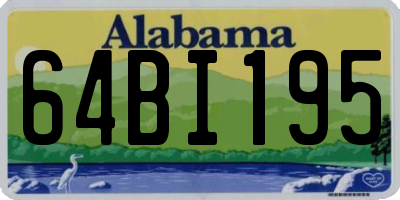 AL license plate 64BI195