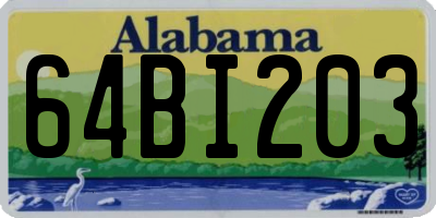 AL license plate 64BI203