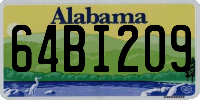 AL license plate 64BI209