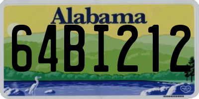 AL license plate 64BI212