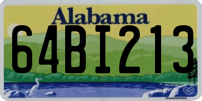 AL license plate 64BI213