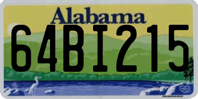 AL license plate 64BI215